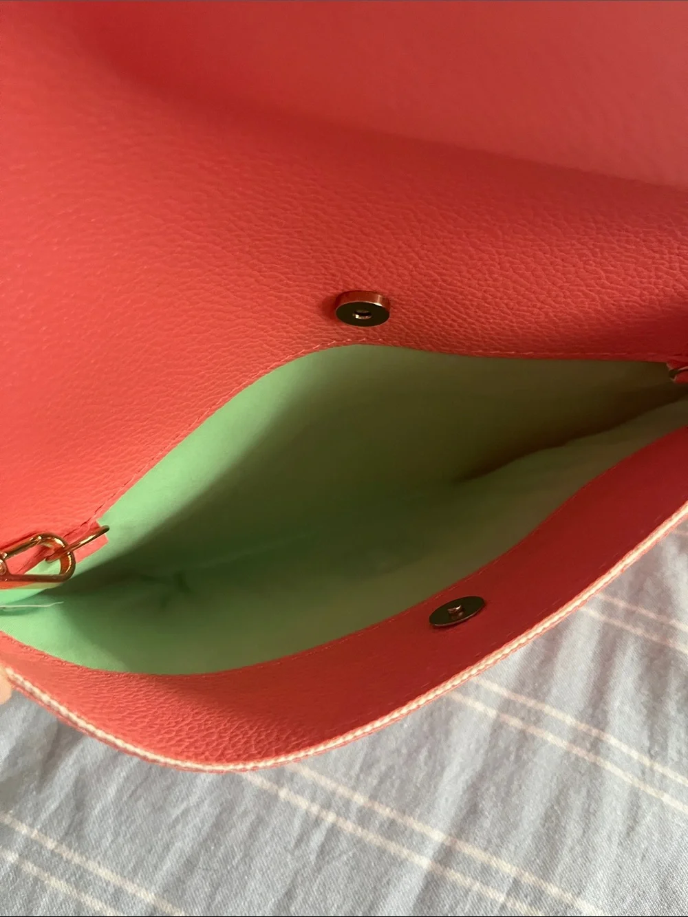 Coral Scalloped Envelope Crossbody Bag - Unbranded